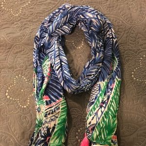 Lilly Pulitzer Resort Scarf Navy Costa Verde